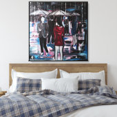 Retro-regen-schilderij van Alfred Fox Canvas Afdruk (Insitu (Slaapkamer))