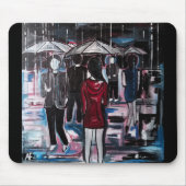 Retro-regen-schilderij van Alfred Fox Muismat (Voorkant)