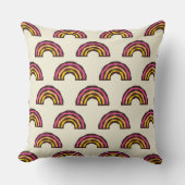 Retro regenbogen in  Californië Surfer kleuren Kussen (Voorkant)