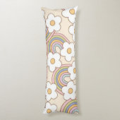 Retro regenbogen lichaamskussen (Achterkant (Verticaal))