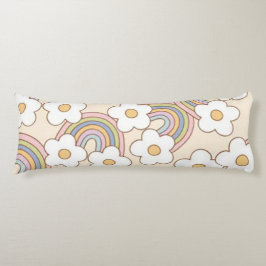 Retro regenbogen lichaamskussen