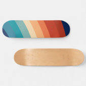 Retro regenboog #1 #minimaal #decor #art persoonlijk skateboard (Horizontaal)