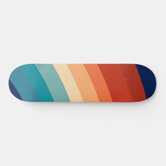 Retro regenboog #1 #minimaal #decor #art persoonlijk skateboard (Horizontaal)