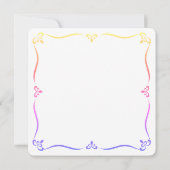 Retro Regenboog Baby Shower Uitnodiging (Achterkant)
