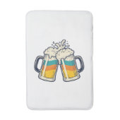 Retro Regenboog Bierpul Proost Vector T-shirt_1 Badmat (Voorkant Verticaal)