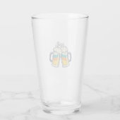 Retro Regenboog Bierpul Proost Vector T-shirt_1 Glas (Achterkant)