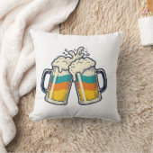 Retro Regenboog Bierpul Proost Vector T-shirt_1 Kussen (Deken)