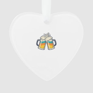 Retro Regenboog Bierpul Proost Vector T-shirt_1 Ornament