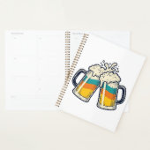 Retro Regenboog Bierpul Proost Vector T-shirt_1 Planner (Display)