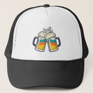 Retro Regenboog Bierpul Proost Vector T-shirt_1 Trucker Pet
