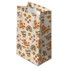 Retro Regenboog Bloem Kerstmis Klein Cadeauzakje