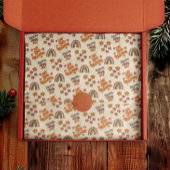 Retro Regenboog Bloem Kerstmis Tissuepapier