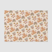 Retro Regenboog Bloem Kerstmis Tissuepapier (Voorkant)