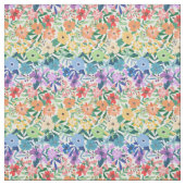 Retro Regenboog Bloemen Bloemen Bloemen Bloemen Pa Stof (Swatch)