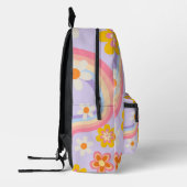 Retro Regenboog bloesem Bedrukte Rugzak (Links)