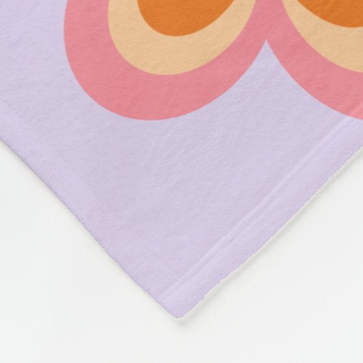 Retro Regenboog bloesem Fleece Deken (Hoek)