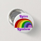 Retro regenboog Button (Voorkant /achterkant)