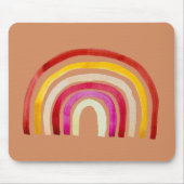 Retro regenboog cute waterverf muismat (Voorkant)