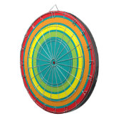 retro regenboog dartbord (Voorkant Rechts)