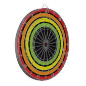retro regenboog dartbord (Voorkant Links)