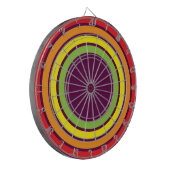 retro regenboog dartbord (Voorkant Links)