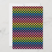 Retro Regenboog Dubbel Feest Gezamenlijke Verjaard Kaart (Achterkant)