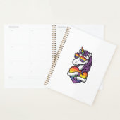 Retro Regenboog Eenhoorn Hart Pride T-shirt Ontwer Planner (Display)