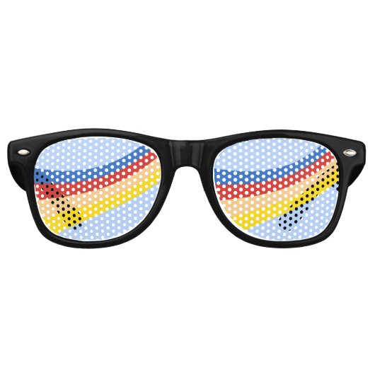 Retro Regenboog Gay Pride Feest Zonnebril (Voorkant)