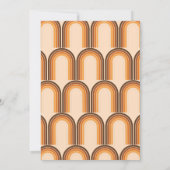 Retro Regenboog Gebogen Foto Boho 70s Groovy Trend Save The Date (Achterkant)