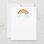 Retro regenboog gepersonaliseerd briefpapier voor  notitiekaartje (Voorkant)