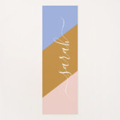 Retro Regenboog Grafische Gepersonaliseerde Naam Yogamat (Voorkant)