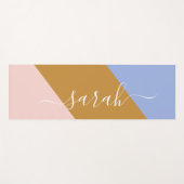 Retro Regenboog Grafische Gepersonaliseerde Naam Yogamat (Voorkant (horizontaal))