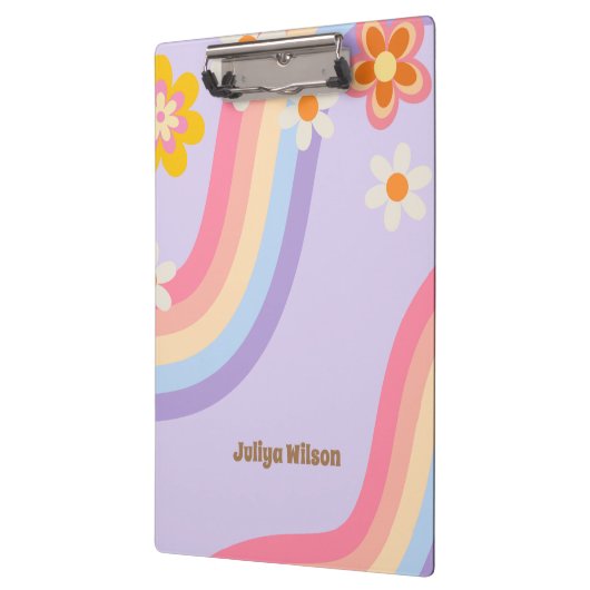 Retro Regenboog groovy Klembord (Links)