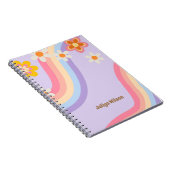 Retro Regenboog groovy Notitieboek (Rechterzijde)