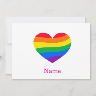 Retro Regenboog Hart - Cute Kleurrijke Abstracte K Kaart