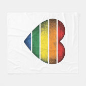 Retro Regenboog Hart Pride Vector T-shirt Ontwerp_ Fleece Deken (Voorkant (Horizontaal))