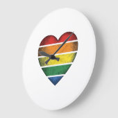 Retro Regenboog Hart Pride Vector T-shirt Ontwerp_ Grote Klok (Hoek)