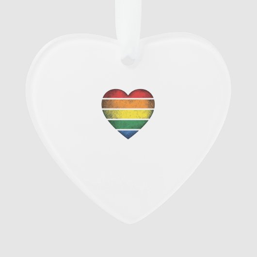 Retro Regenboog Hart Pride Vector T-shirt Ontwerp_ Ornament (voorkant)