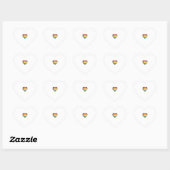 Retro Regenboog Hart Pride Vector T-shirt Ontwerp_ Sticker (Vel)