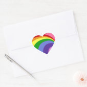 Retro Regenboog Hart Stickers (Envelop)