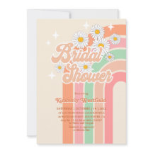 Retro regenboog Hippie 70's roze Bruidsdouche 