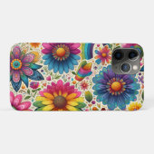 Retro Regenboog Hippie Bloemmotief Case-Mate iPhone Case (Achterkant (horizontaal))