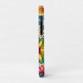 Retro Regenboog Hippie Bloemmotief Case-Mate iPhone Case (Achterkant/links)