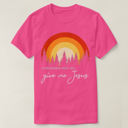 Retro regenboog in de ochtend als ik stijf geef me t-shirt (Design voorkant)