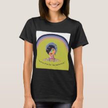 Retro Regenboog Inspirerende Dames T-shirt