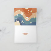 Retro  regenboog - Kaart met dank (Binnen)