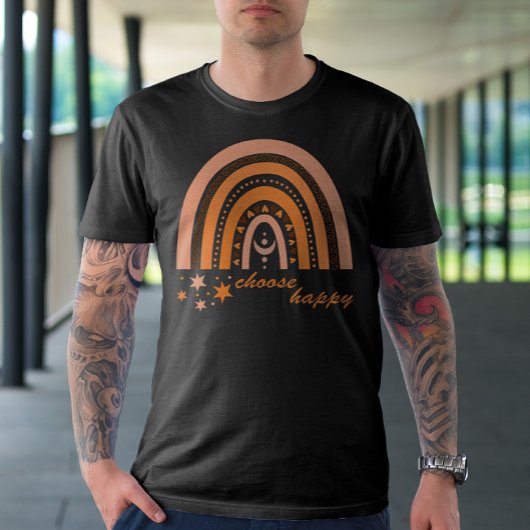 Retro-regenboog Kies Happy T-Shirt