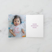 Retro Regenboog & Madeliefjes Bedankkaart - Mint (Binnen)