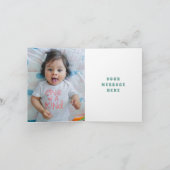 Retro Regenboog & Madeliefjes Bedankkaart - Turkoo (Binnen)