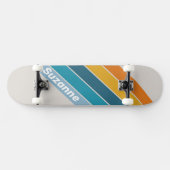 Retro Regenboog met naam Persoonlijk Skateboard (Horizontaal)
